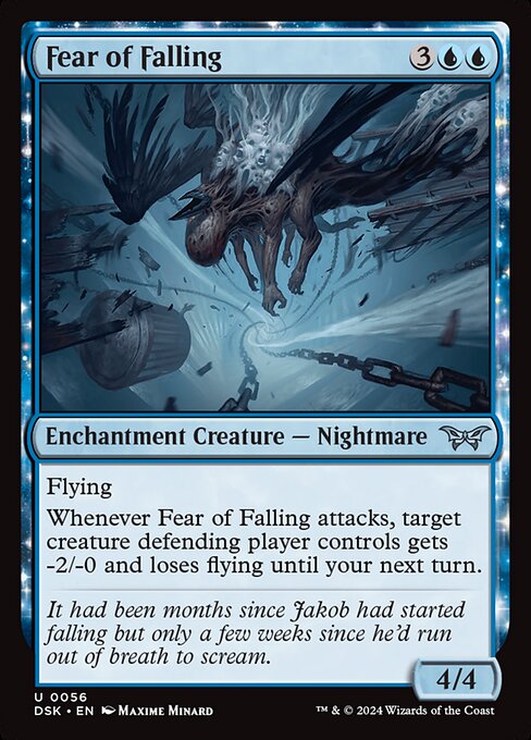 Fear of Falling - Duskmourn: House of Horror (dsk) #56 [Foil] [Foil]