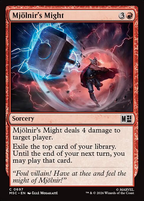 Mjölnir's Might - Marvel Super Heroes Commander () #697 [Foil] [Foil]