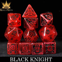 DNDDICEWHOLESALE.COM - Black Knight - 11 Dice Set