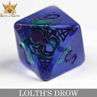 DNDDICEWHOLESALE.COM - Lolth's Drow - 11 Dice Set