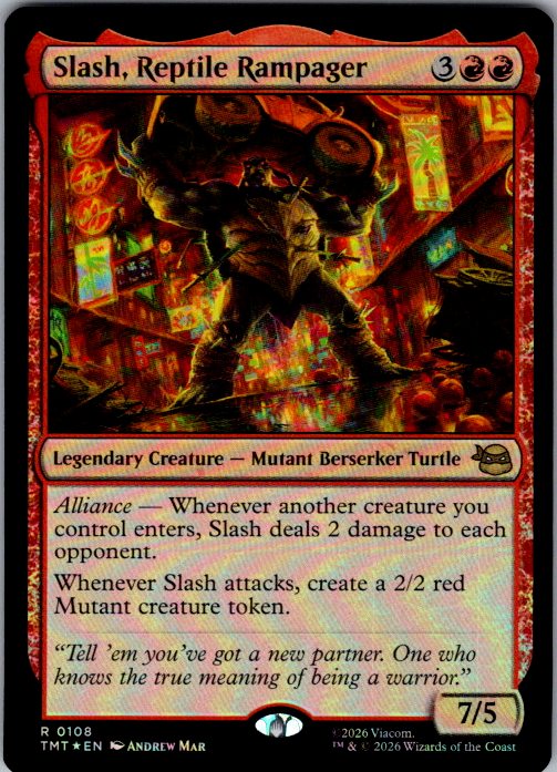 Slash, Reptile Rampager [Foil] - Teenage Mutant Ninja Turtles (TMT) #108 [Foil]