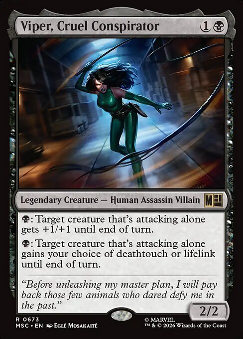 Viper, Cruel Conspirator - Marvel Super Heroes Commander () #673 [Foil] [Foil]