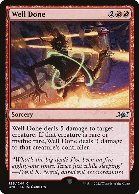 Well Done - Unfinity () #128 [Foil] [Foil]