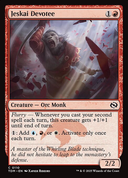 Jeskai Devotee - Tarkir: Dragonstorm () #110 [Foil] [Foil]
