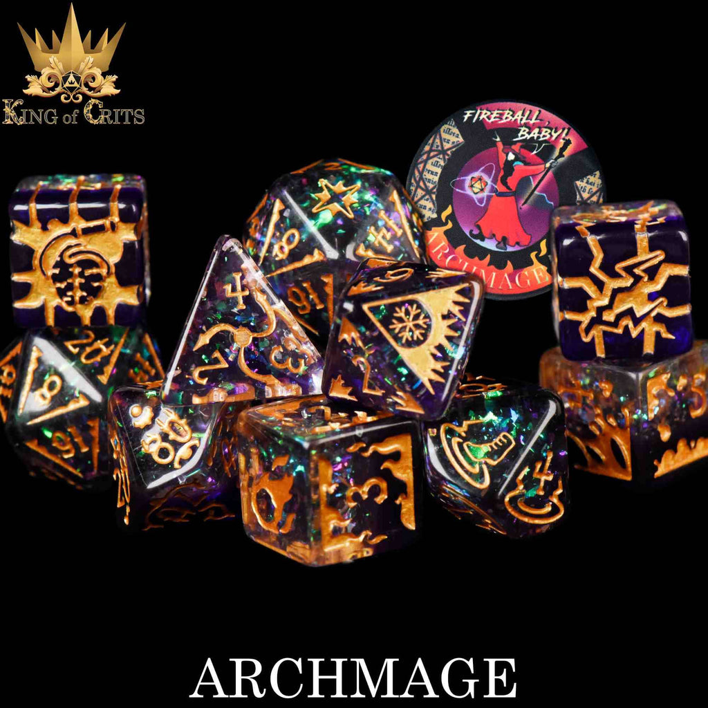 DNDDICEWHOLESALE.COM - Archmage - 11 Dice Set