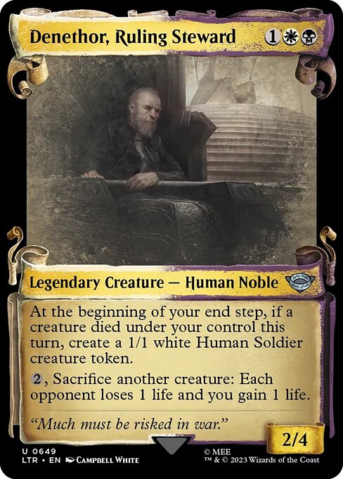 Denethor, Ruling Steward - The Lord of the Rings: Tales of Middle-earth (ltr) #649 [Foil] [Foil]