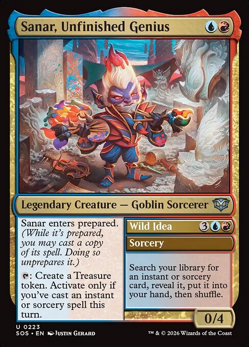Sanar, Unfinished Genius // Wild Idea - Secrets of Strixhaven () #223 [Foil] [Foil]