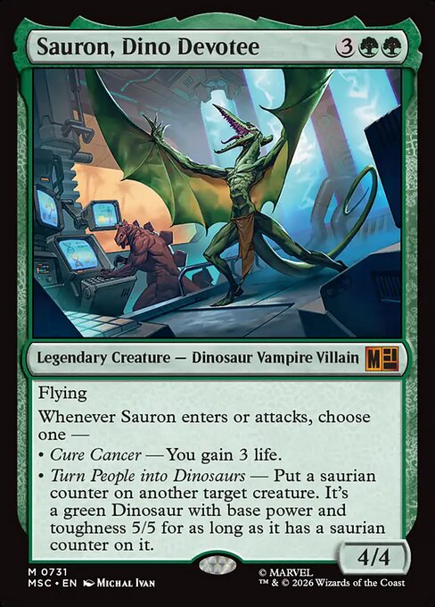 Sauron, Dino Devotee - Marvel Super Heroes Commander () #731 [Foil] [Foil]