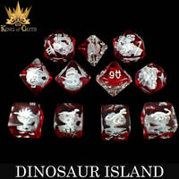 DNDDICEWHOLESALE.COM - Dinosaur Island - 11 Dice Set