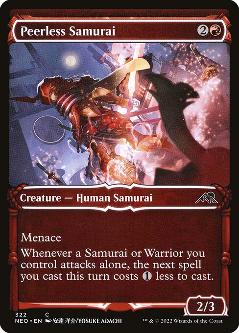 Peerless Samurai - Kamigawa: Neon Dynasty (NEO) #322 [Foil] [Foil]