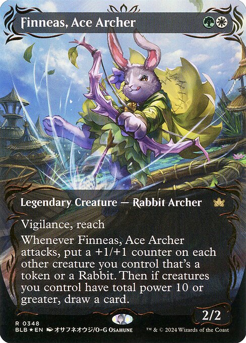 Finneas, Ace Archer - Bloomburrow () #348 [Foil] [Foil]