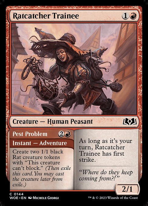 Ratcatcher Trainee // Pest Problem - Wilds of Eldraine () #144