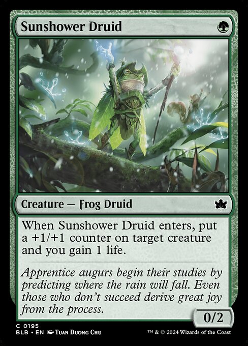 Sunshower Druid - Bloomburrow (BLB) #195 [Foil]