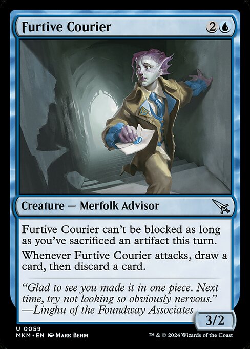 Furtive Courier - Murders at Karlov Manor (MKM) #59 [Foil] [Foil]