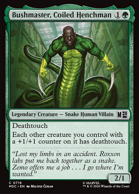 Bushmaster, Coiled Henchman - Marvel Super Heroes Commander () #716 [Foil] [Foil]