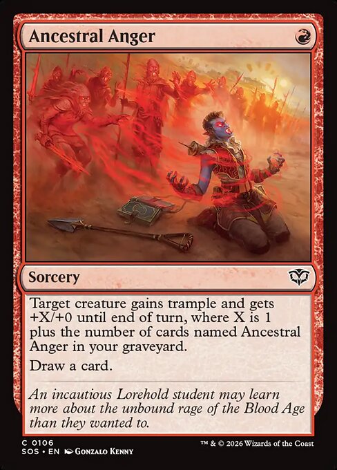 Ancestral Anger - Secrets of Strixhaven () #106 [Foil] [Foil]