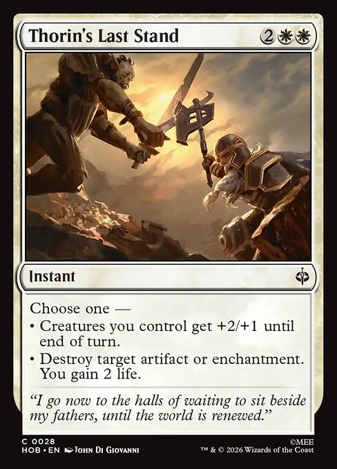 Thorin's Last Stand - The Hobbit (HOB) #28 [Foil] [Foil]