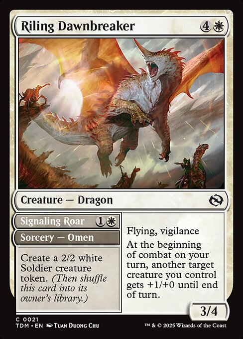 Riling Dawnbreaker // Signaling Roar - Tarkir: Dragonstorm () #21 [Foil] [Foil]