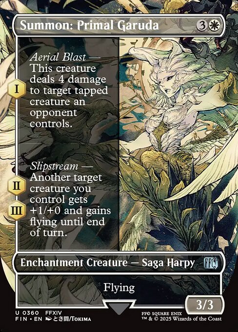 Summon: Primal Garuda - Final Fantasy (FIN) #360 [Foil] [Foil]