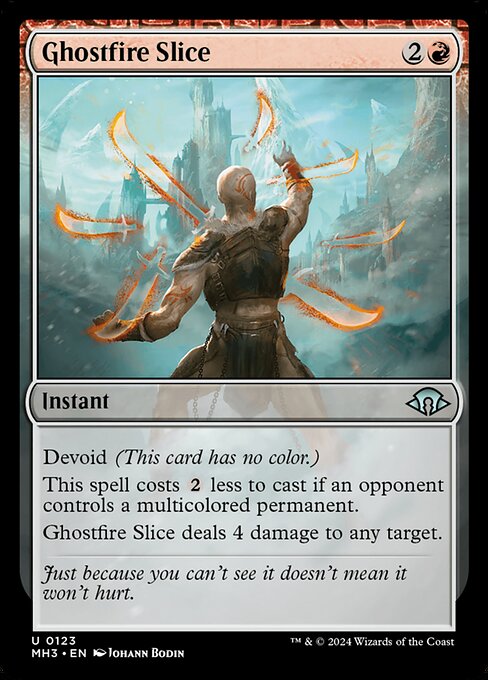 Ghostfire Slice - Modern Horizons 3 (mh3) #123 [Foil] [Foil]