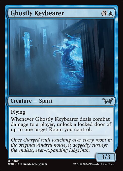 Ghostly Keybearer - Duskmourn: House of Horror (dsk) #61 [Foil] [Foil]