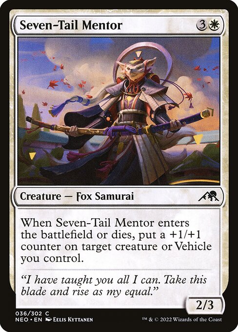 Seven-Tail Mentor - Kamigawa: Neon Dynasty (NEO) #36 [Foil] [Foil]