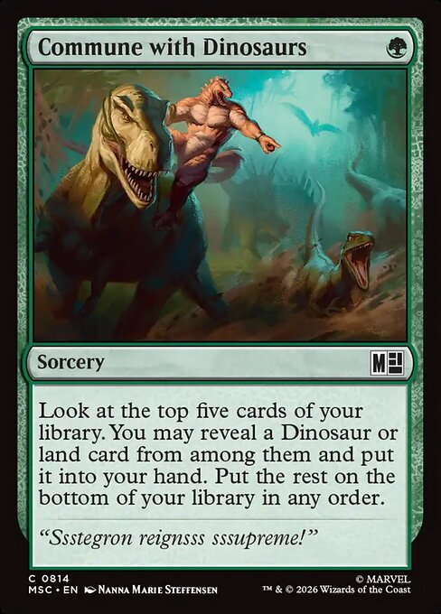 Commune with Dinosaurs - Marvel Super Heroes Commander () #814 [Foil] [Foil]