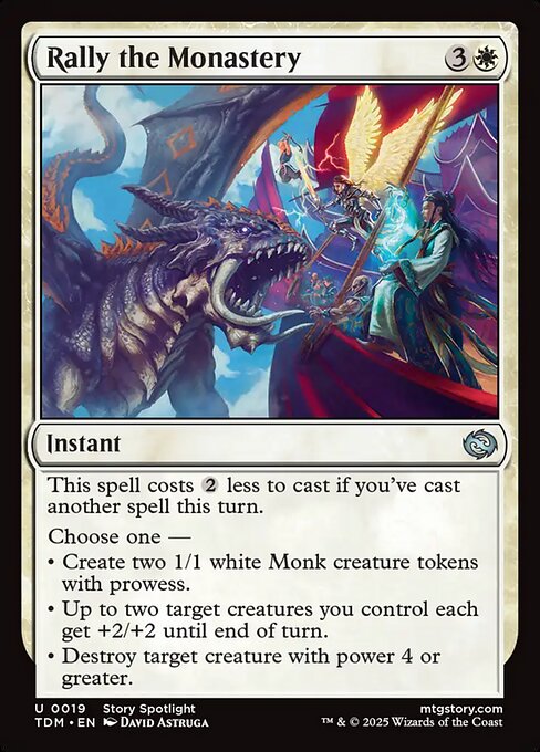 Rally the Monastery - Tarkir: Dragonstorm () #19 [Foil] [Foil]