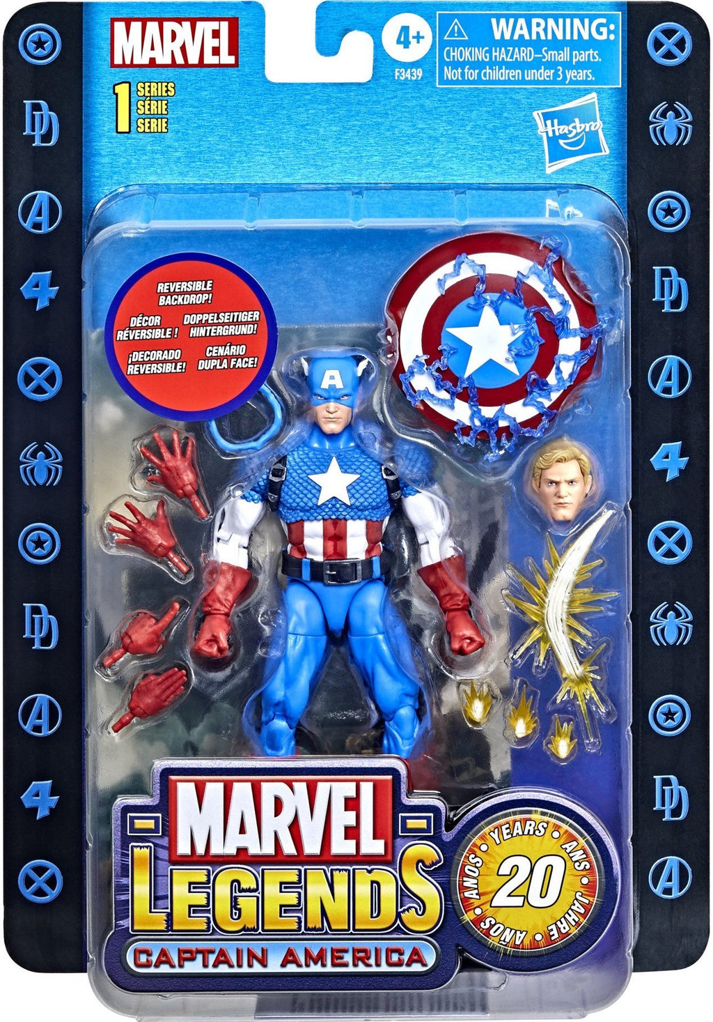 Marvel Legends Series 20th Anniversary Series 1 Captain America 15 cm Collectable Action Figure with 14 Accessories