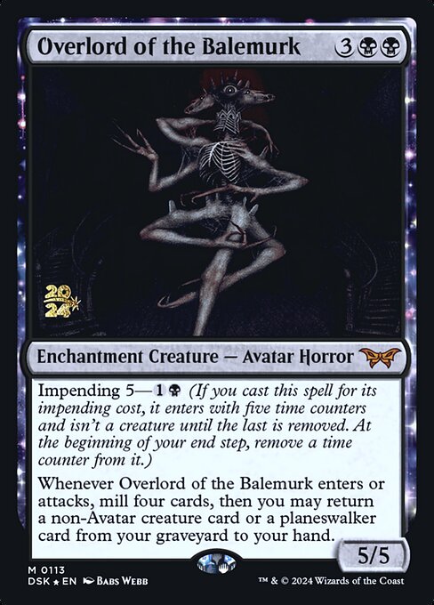 Overlord of the Balemurk - Duskmourn: House of Horror Promos (PDSK) #113s [Foil] [Foil]