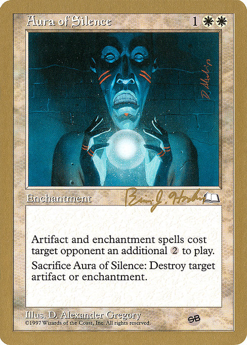 Aura of Silence - World Championship Decks 1998 (WC98) #bh7bsb [Gold Border] [Non-Foil]