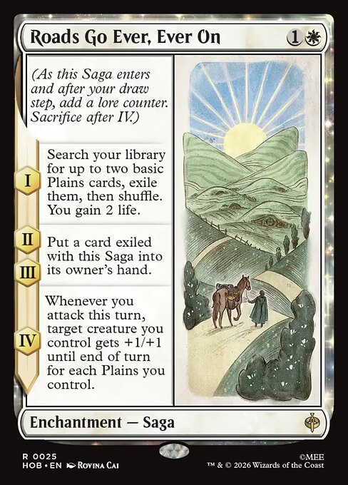 Roads Go Ever, Ever On - The Hobbit (hob) #25 [Foil] [Foil]