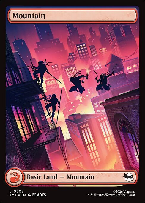 Mountain - Teenage Mutant Ninja Turtles (TMT) #308 [Foil] [Foil]