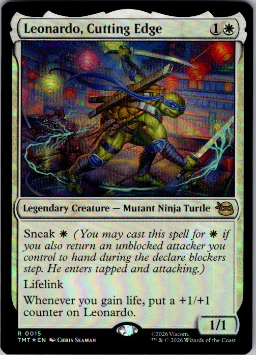 Leonardo, Cutting Edge [Foil] - Teenage Mutant Ninja Turtles (TMT) #15 [Foil]