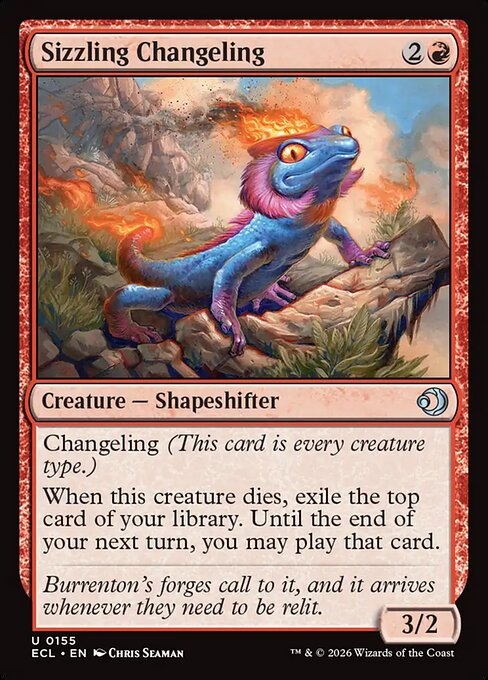 Sizzling Changeling - Lorwyn Eclipsed (ecl) #155 [Foil] [Foil]