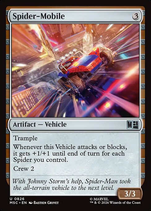 Spider-Mobile - Marvel Super Heroes Commander (MSC) #826 [Foil] [Foil]