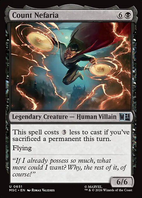 Count Nefaria - Marvel Super Heroes Commander () #651 [Foil] [Foil]