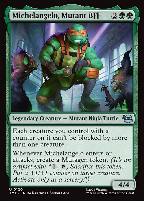 Michelangelo, Mutant BFF - Teenage Mutant Ninja Turtles () #120 [Foil] [Foil]