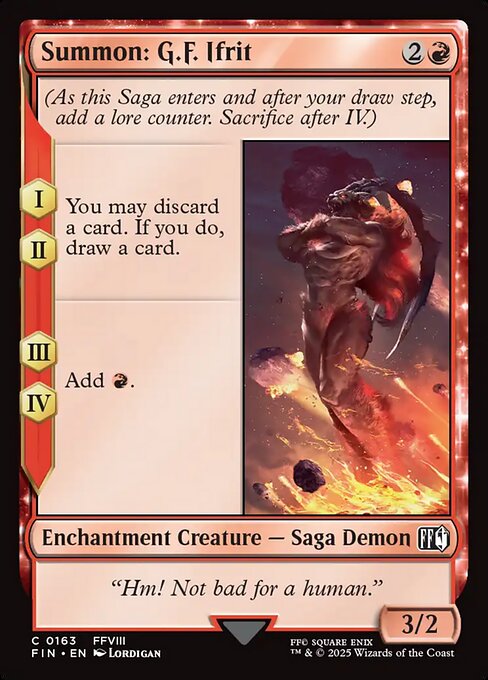 Summon: G.F. Ifrit - Final Fantasy (FIN) #163 [Foil] [Foil]