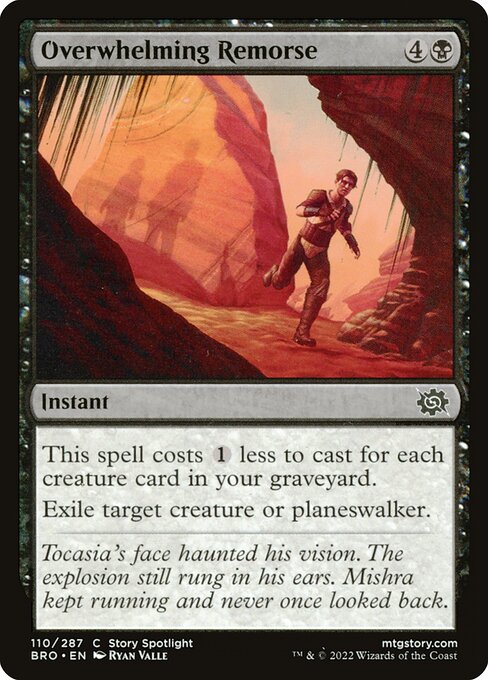 Overwhelming Remorse - The Brothers' War () #110 [Foil] [Foil]