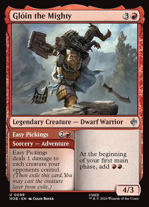 Glóin the Mighty // Easy Pickings - The Hobbit (HOB) #99 [Foil] [Foil]