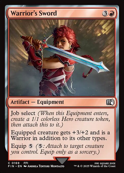 Warrior's Sword - Final Fantasy (FIN) #169 [Foil] [Foil]