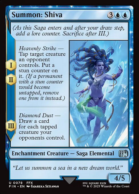 Summon: Shiva - Final Fantasy (FIN) #78 [Foil] [Foil]