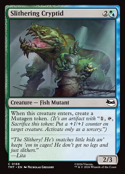 Slithering Cryptid - Teenage Mutant Ninja Turtles () #168 [Foil] [Foil]