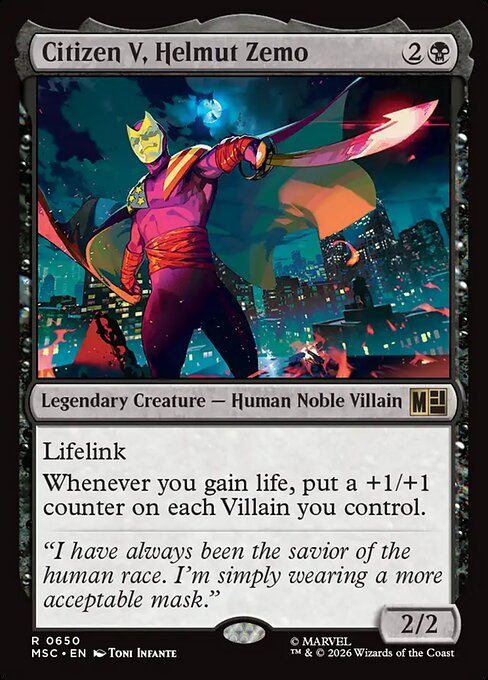 Citizen V, Helmut Zemo - Marvel Super Heroes Commander () #650