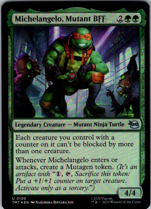 Michelangelo, Mutant BFF [Foil] - Teenage Mutant Ninja Turtles (TMT) #120 [Foil]