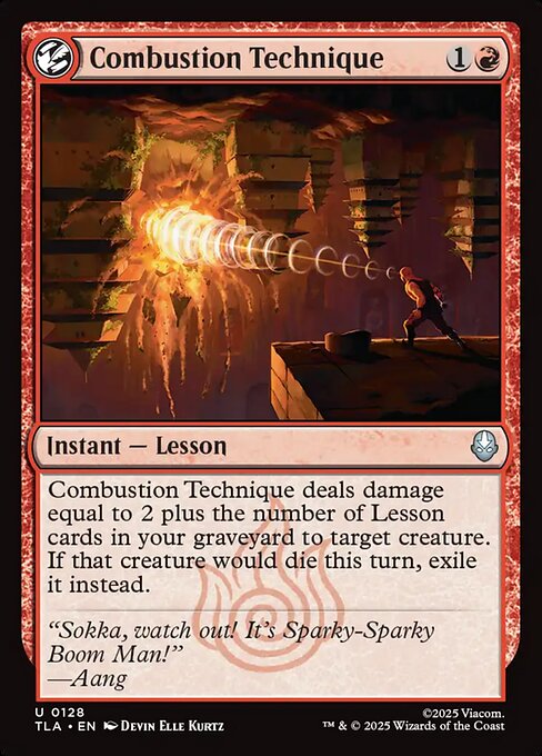Combustion Technique - Avatar: The Last Airbender () #128 [Foil] [Foil]