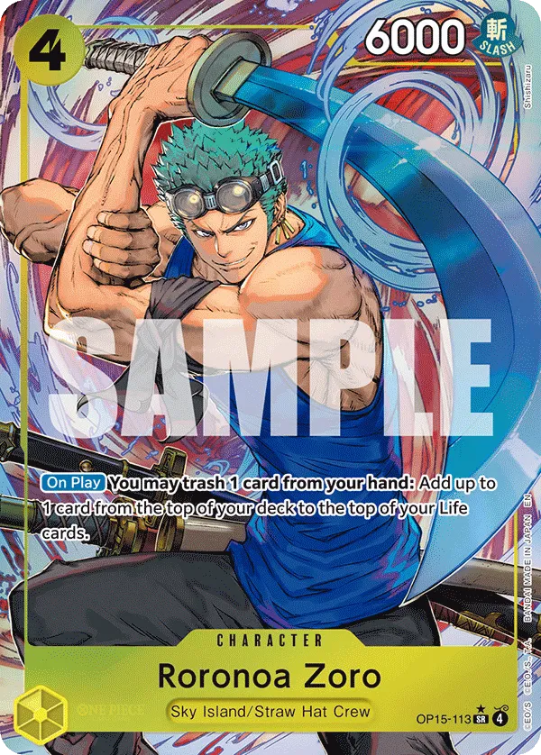 Roronoa Zoro - ADVENTURE ON KAMI'S ISLAND- [OP15-EB04] (OP15-113_p1) #113_p1 [Alt Art]