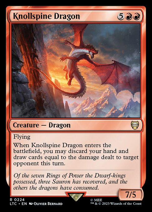 Knollspine Dragon - Tales of Middle-earth Commander (ltc) #224