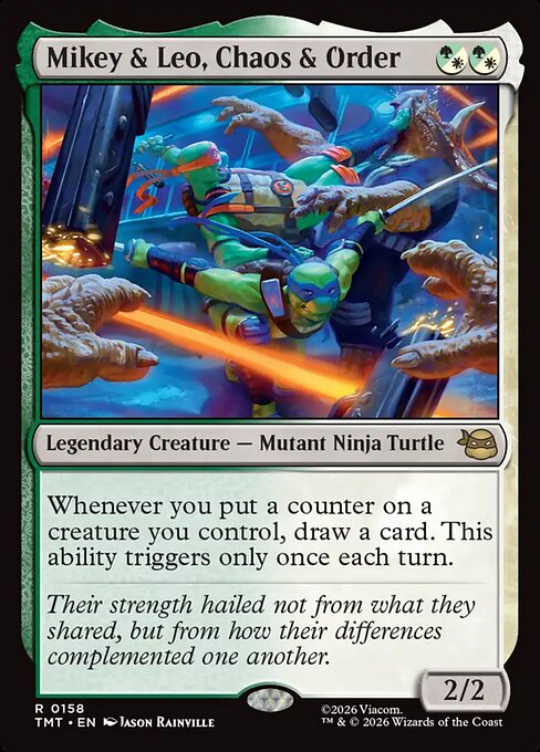 Mikey & Leo, Chaos & Order - Teenage Mutant Ninja Turtles () #158 [Foil] [Foil]